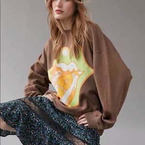 NWT Urban Outfitters The Rolling Stones Logo Sweatshirt